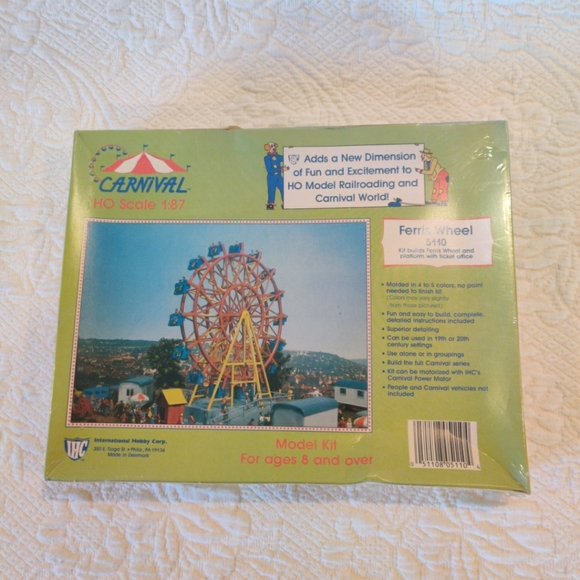 IHC HO Scale Carnival Ferris Wheel Kit 5110 - Sealed ~ TS - Picture 1 of 7